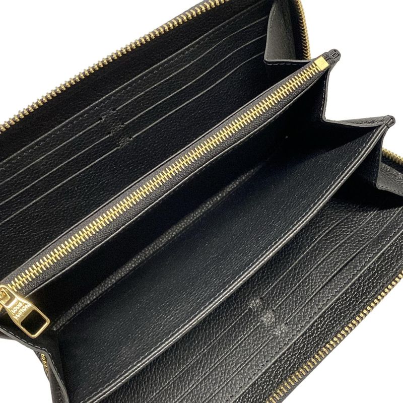 Louis Vuitton Monogram Empreinte Zippy Wallet M61864 Noir Black Leather