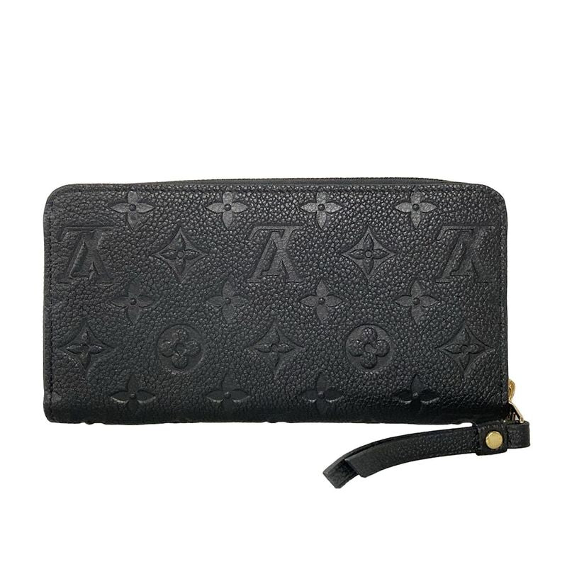 Louis Vuitton Monogram Empreinte Zippy Wallet M61864 Noir Black Leather