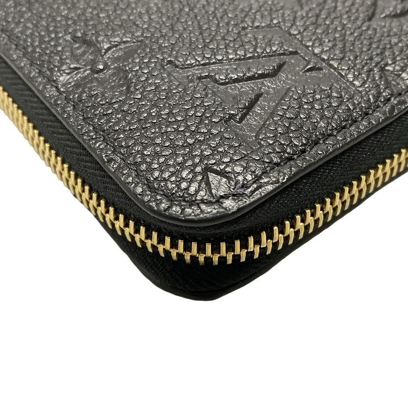 Louis Vuitton Monogram Empreinte Zippy Wallet M61864 Noir Black Leather