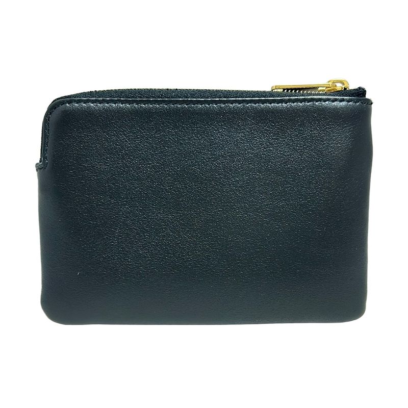 Celine Coin Case - Black Triomphe Leather