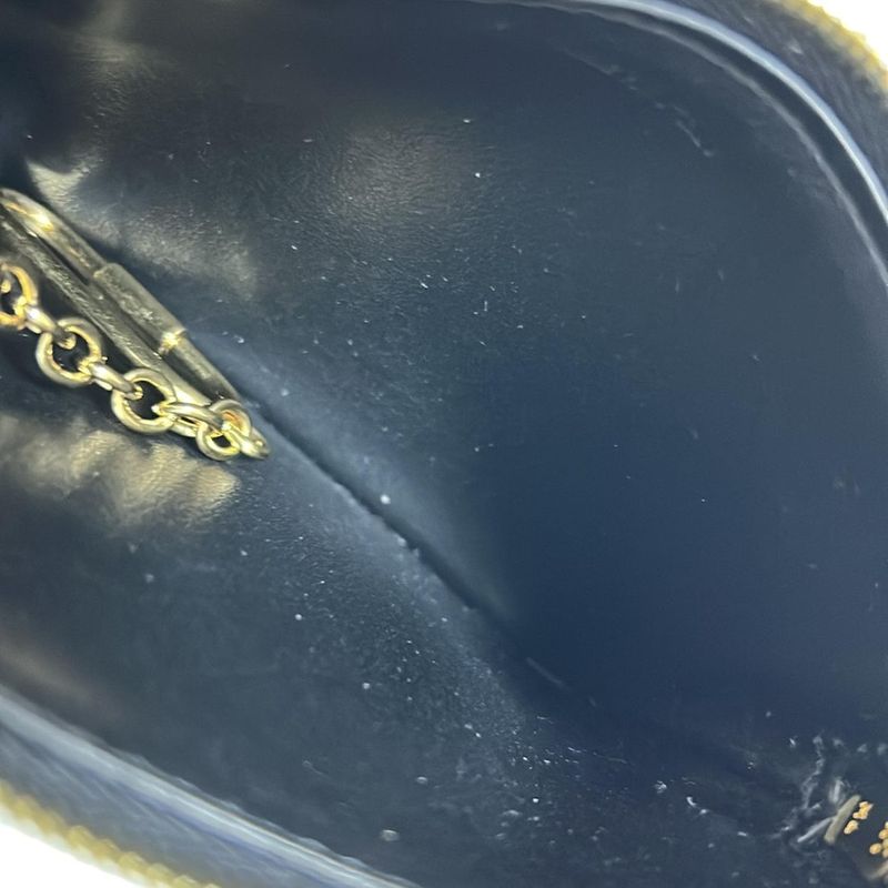 Celine Coin Case - Black Triomphe Leather