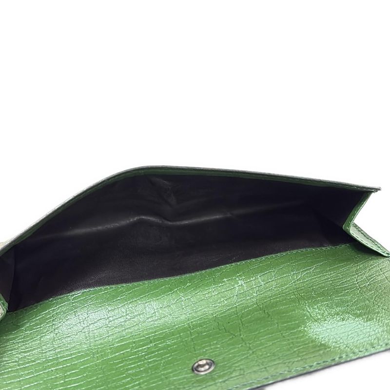 Gucci GG Plus GG Supreme 115046 Beige Dark Brown And Green Leather