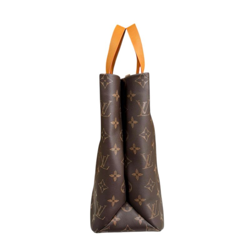 Louis Vuitton Shopper Tote MM Monogram Tote Leather M13928 Brown Women's Louis