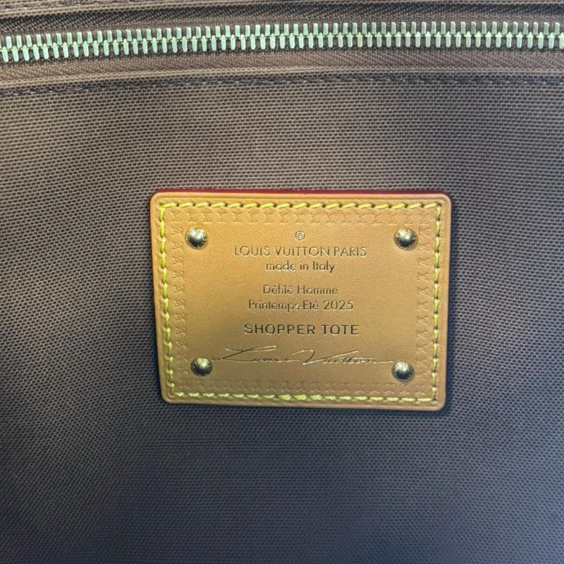 Louis Vuitton Shopper Tote MM Monogram Tote Leather M13928 Brown Women's Louis