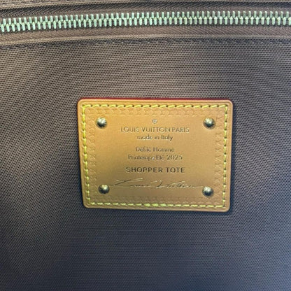 Louis Vuitton Shopper Tote MM Monogram Tote Leather M13928 Brown Women's Louis