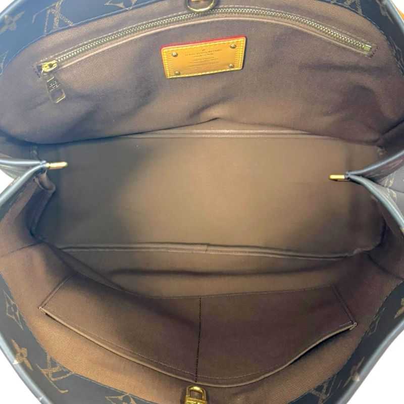 Louis Vuitton Shopper Tote MM Monogram Tote Leather M13928 Brown Women's Louis
