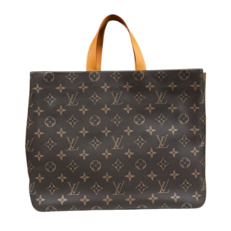 Louis Vuitton Shopper Tote MM Monogram Tote Leather M13928 Brown Women's Louis