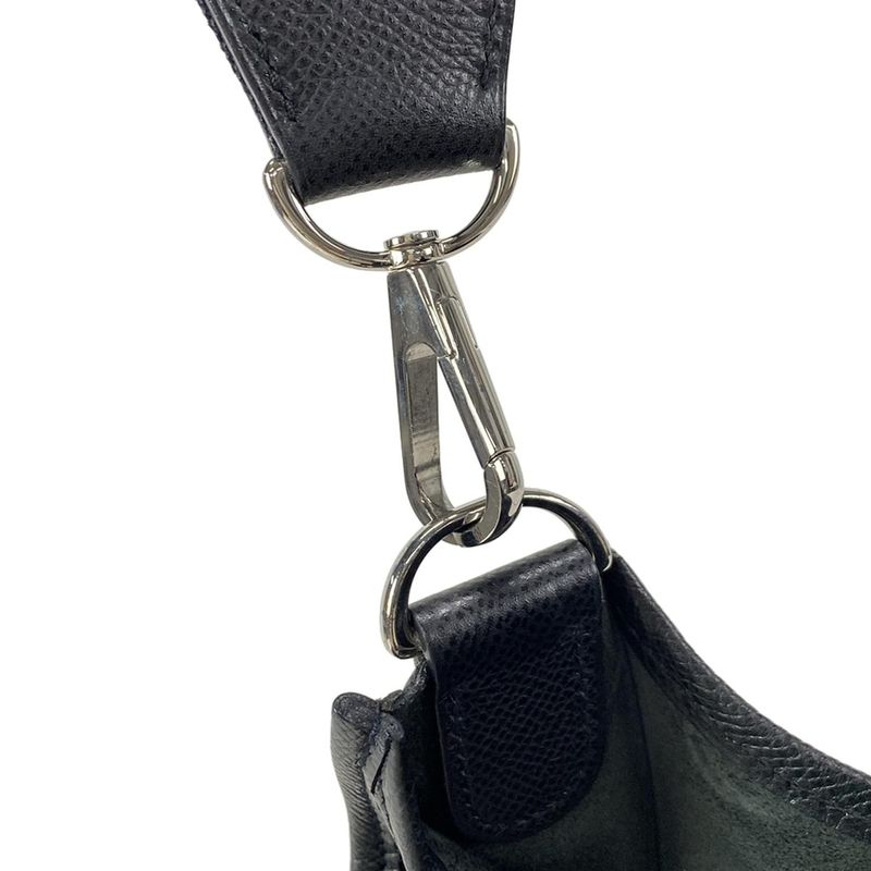 Hermes Shoulder Bag Evelyndu PM Black Silver Hardware