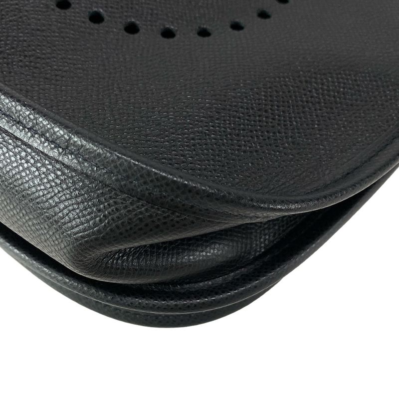 Hermes Shoulder Bag Evelyndu PM Black Silver Hardware