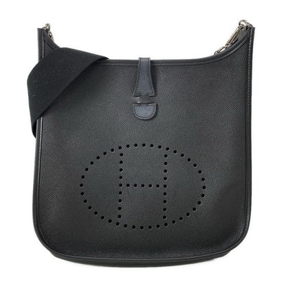 Hermes Shoulder Bag Evelyndu PM Black Silver Hardware