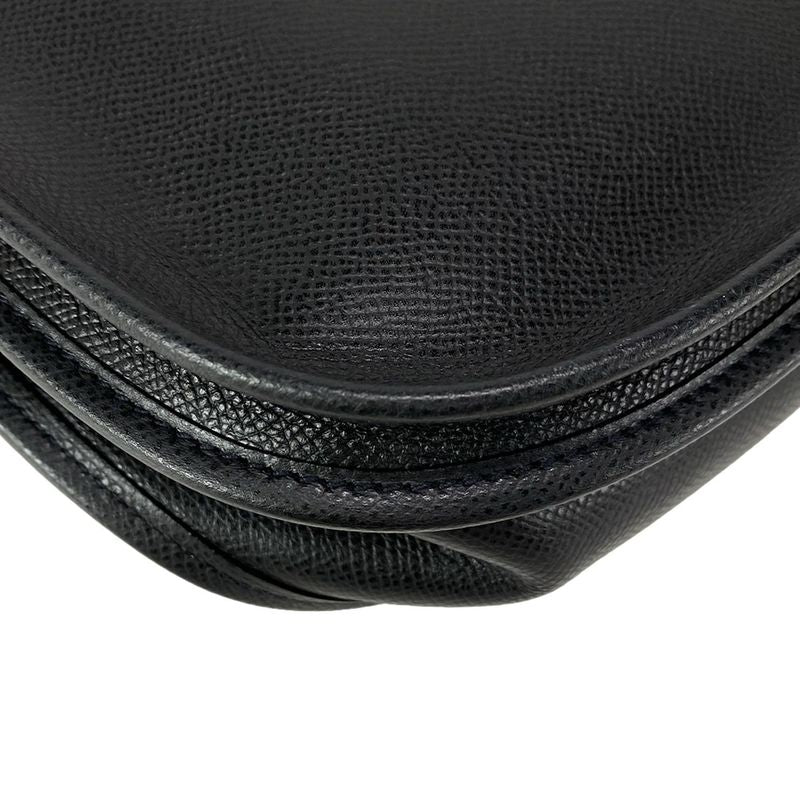 Hermes Shoulder Bag Evelyndu PM Black Silver Hardware