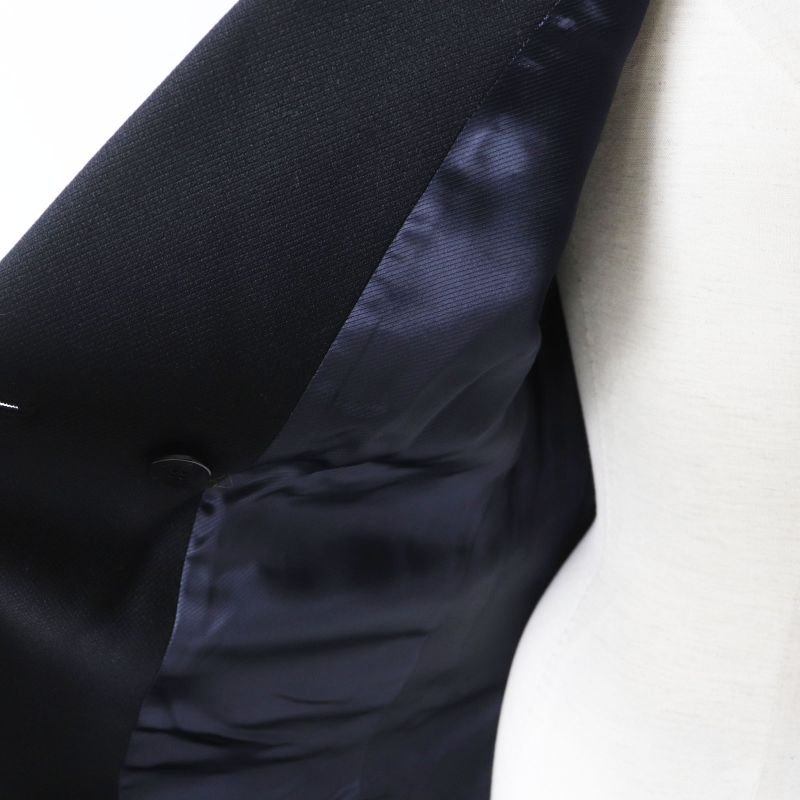 Hermes 22AW 2h0201dp Nylon Wool Double Breasted Jacket Black 34 Made In Italy