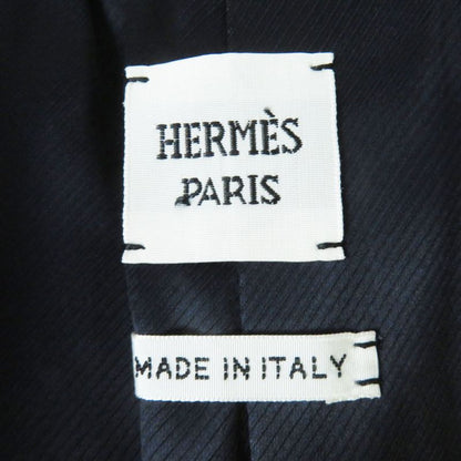Hermes 22AW 2h0201dp Nylon Wool Double Breasted Jacket Black 34 Made In Italy