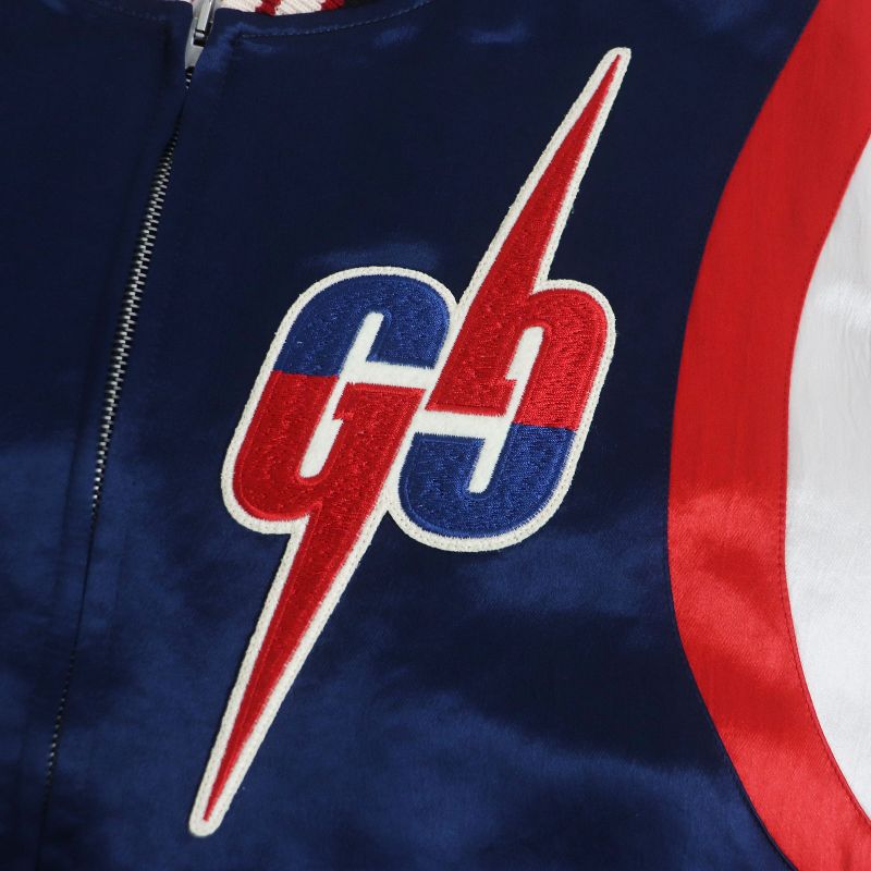 Gucci 19AW 575315 Double G Logo Patch Souvenir Jacket Stajan Blue And Red 44