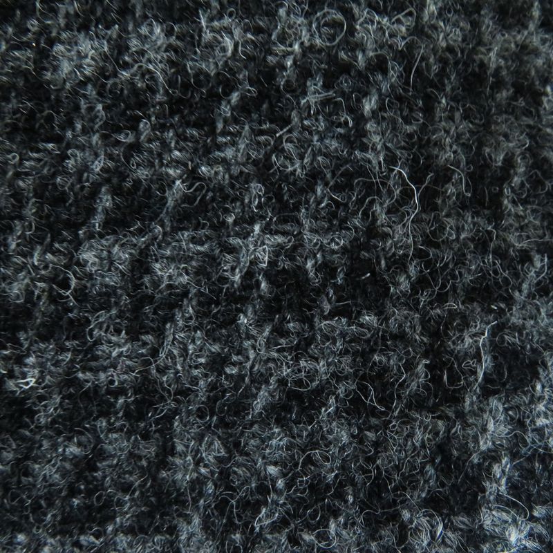 CHANEL P73635 100% Wool Tweed Long Pants With Coco Mark Buttons Gray And Black