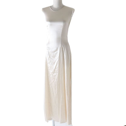 Bottega Veneta 20AW 640079 Long Sleeve Super Long Dress Salmon