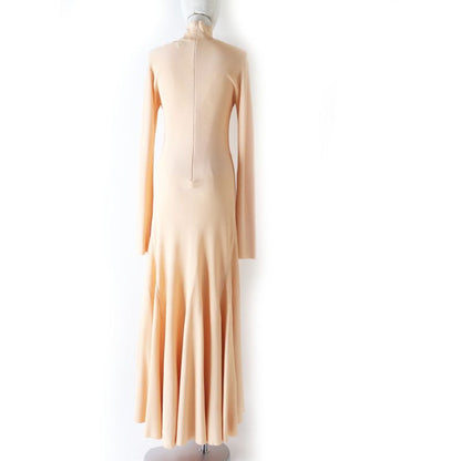 Bottega Veneta 20AW 640079 Long Sleeve Super Long Dress Salmon