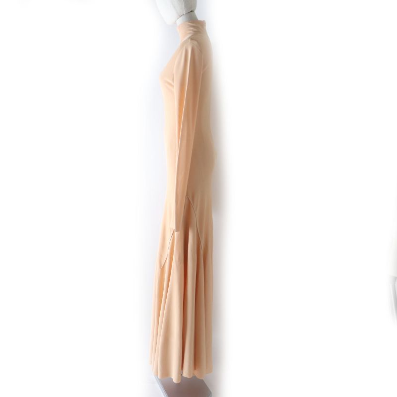 Bottega Veneta 20AW 640079 Long Sleeve Super Long Dress Salmon