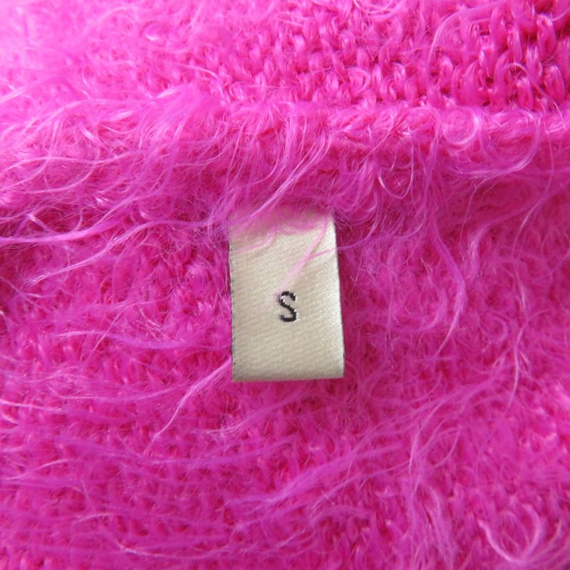 Gucci 697578 GG Embroidered Cropped Knit Cardigan With Logo Buttons Pink S