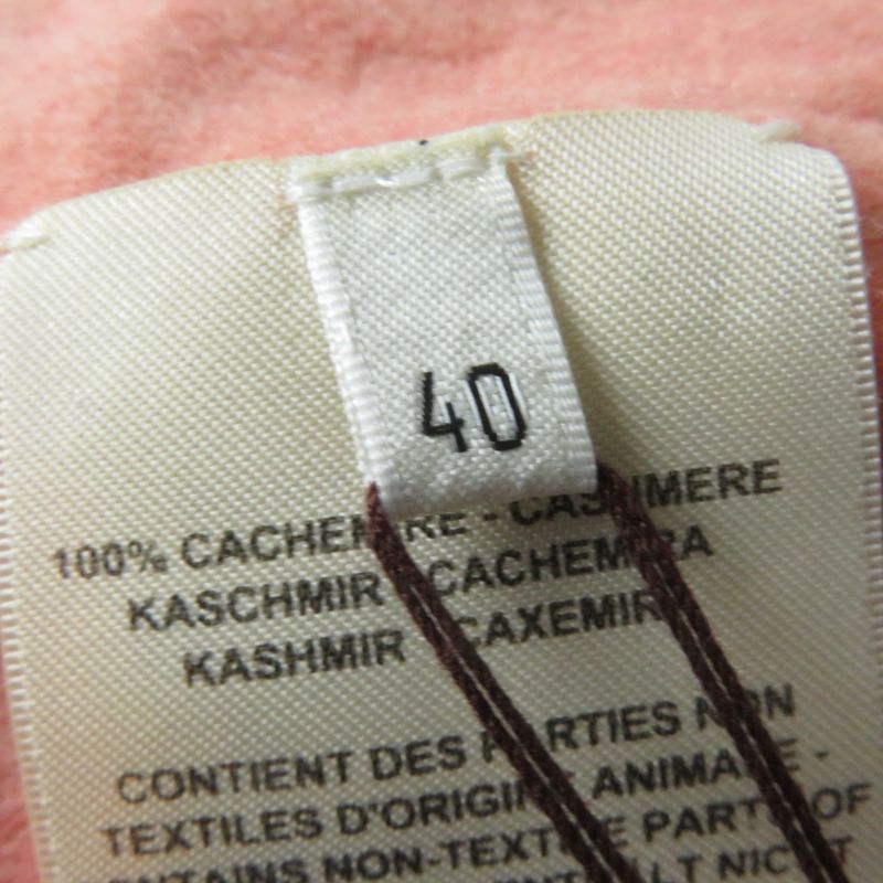 Hermes 22AW 100% Baby Cashmere Double Face Coat Pink 40 Made In France Genuine