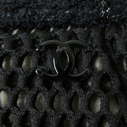 CHANEL P45897 Mesh Tight Skirt With Coco Mark Black 34 Made In France Genuine