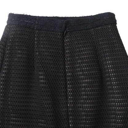 CHANEL P45897 Mesh Tight Skirt With Coco Mark Black 34 Made In France Genuine