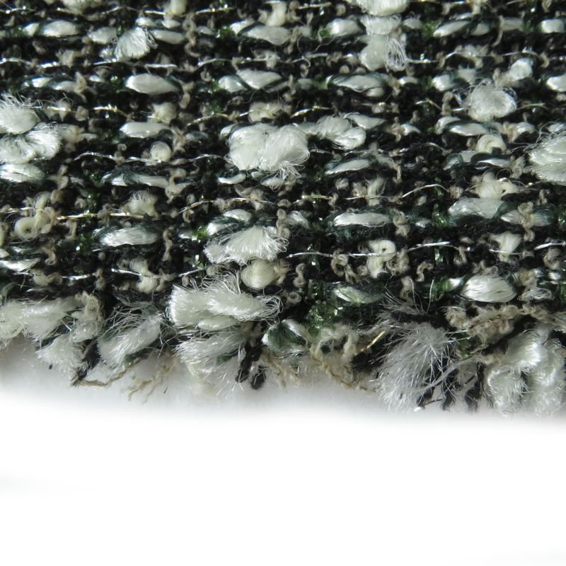 CHANEL 04A P24139 Tweed Skirt With Coco Mark Cut Off Hem Multi 38 Made In