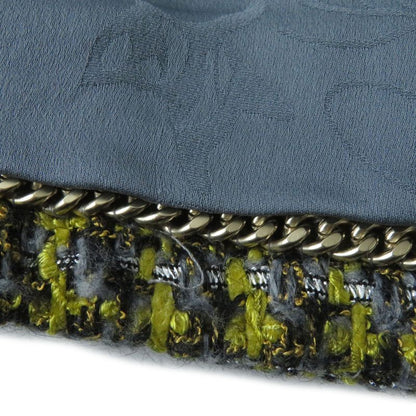 CHANEL P57148 Tweed Coat With Coco Mark Buttons And Coco Mark Belt Yellow And