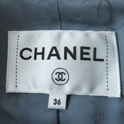 CHANEL P57148 Tweed Coat With Coco Mark Buttons And Coco Mark Belt Yellow And