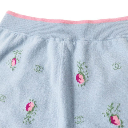 CHANEL 2022 P73869 P73823 100% Cashmere Coco Mark Button Knit Setup With Stones