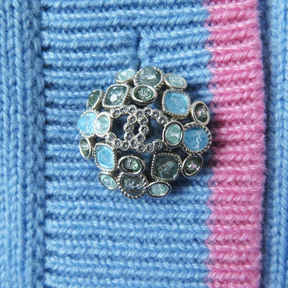 CHANEL 2022 P73869 P73823 100% Cashmere Coco Mark Button Knit Setup With Stones
