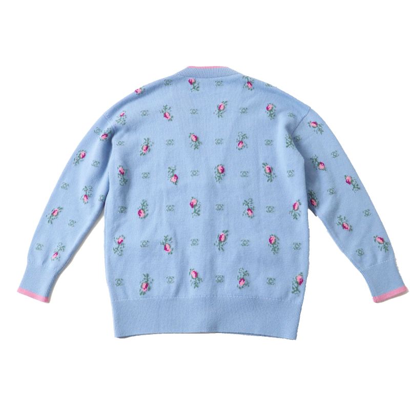 CHANEL 2022 P73869 P73823 100% Cashmere Coco Mark Button Knit Setup With Stones