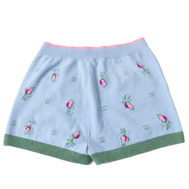 CHANEL 2022 P73869 P73823 100% Cashmere Coco Mark Button Knit Setup With Stones