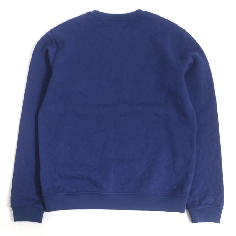 Hermes 23SS Maillons En Boucle Aero Chaine D'ancre Embossed Sweatshirt Indigo