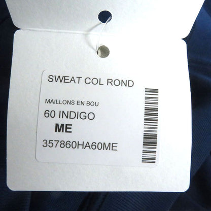 Hermes 23SS Maillons En Boucle Aero Chaine D'ancre Embossed Sweatshirt Indigo