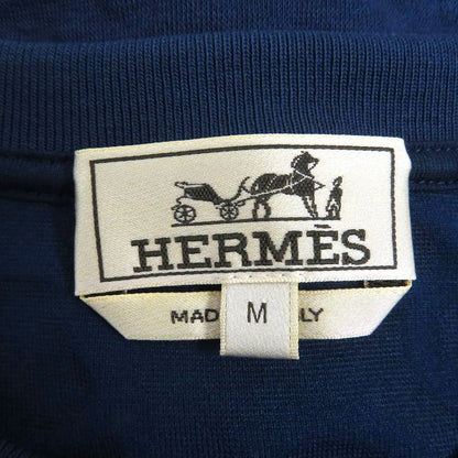 Hermes 23SS Maillons En Boucle Aero Chaine D'ancre Embossed Sweatshirt Indigo