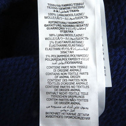 Gucci 676389 Wool 100th Anniversary Logo Webline Long Sleeve Knit Cardigan Blue