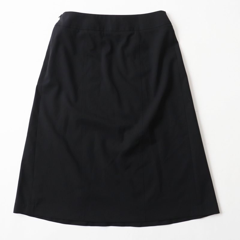 Hermes 2021 Wool Silver Hardware Chaine D'ancre Hardware Tight Skirt Black 34