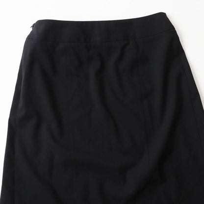 Hermes 2021 Wool Silver Hardware Chaine D'ancre Hardware Tight Skirt Black 34
