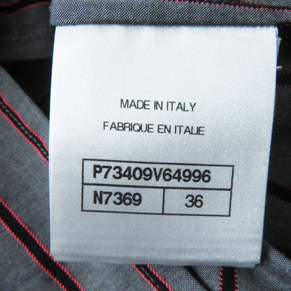 CHANEL 2022 22B P73409 Collar Velour Lion Button Stripe Pattern Long Sleeve