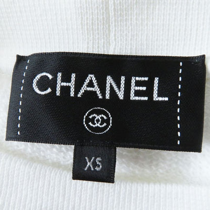 CHANEL 20P P63298 Graphic Logo Sweatshirt Full Logo Pullover White XS Made In