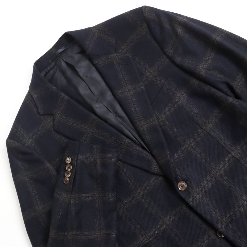 Hermes 2018 100% Cashmere Tweed With Full Logo On The Back Single Checked Coin