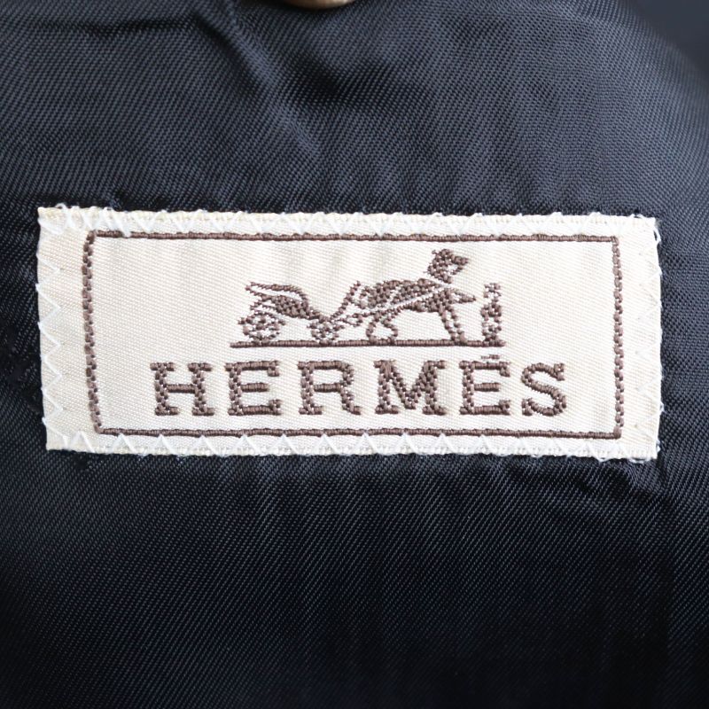 Hermes 2018 100% Cashmere Tweed With Full Logo On The Back Single Checked Coin