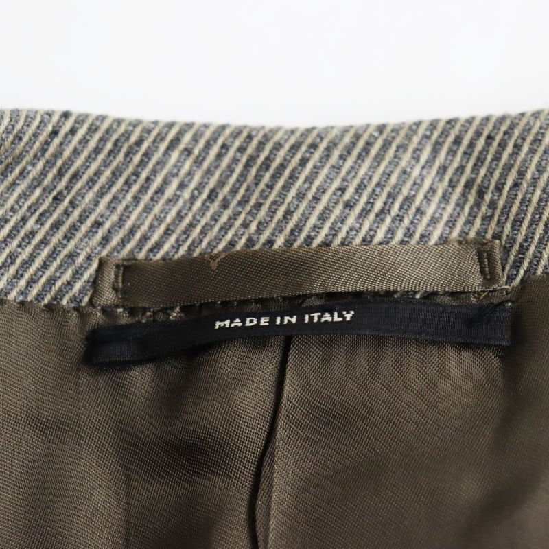 Hermes Wool Fly Front Woven Pattern Embroidered Logo Lining Chester Coat Long