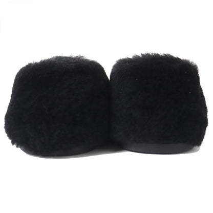 Prada 1s727 Triangle Logo Plate Mouton Flat Shoes/ballerina Flats Women's Black