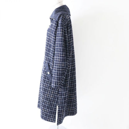 Hermes 21-22 CHANEL P73110 Women's Métiers D'art Collection Tweed Long Coat