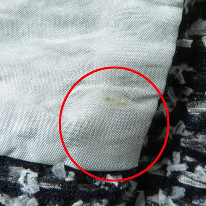 CHANEL P47766 Lined Silk With Coco Mark Buttons Knee-length Ribbon Tweed