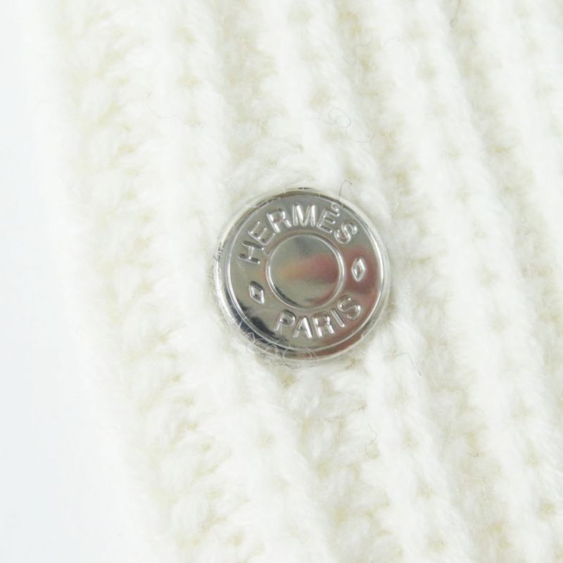Hermes Women's 100% Wool Knit Gloves/gloves With Serie Plate H Pattern Knit