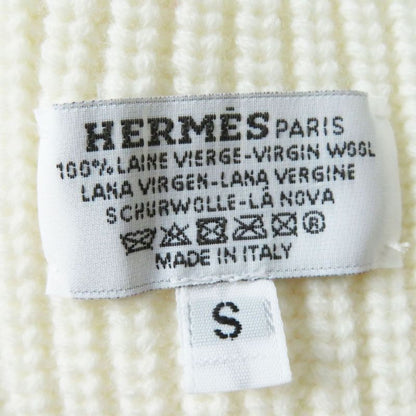 Hermes Women's 100% Wool Knit Gloves/gloves With Serie Plate H Pattern Knit