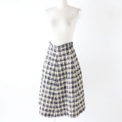 Hermes 21AW Gucci 652126 Women's Tweed G Logo Motif Lame Flared Long Skirt